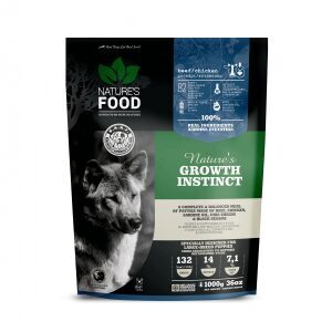 GROWTH INSTINCT ar liellopa un cāļa gaļu augošiem suņiem 1 kg