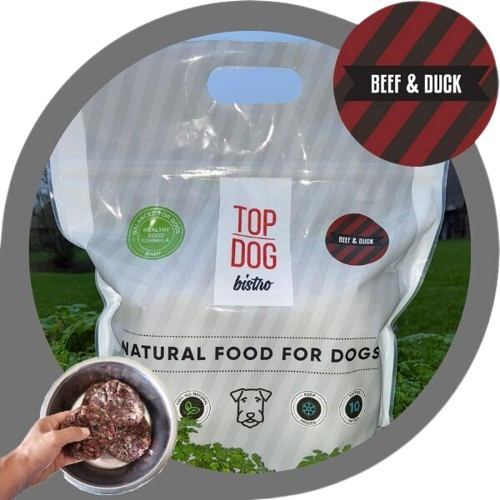 TOP DOG BISTRO complete frozen dog food "BEEF & DUCK" 1,600 kg