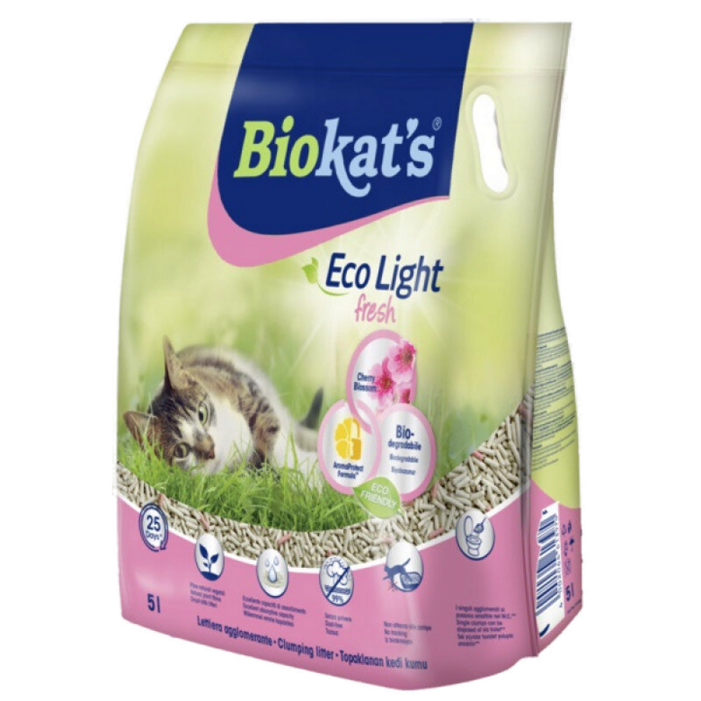  Eco-Friendly Cat Litter – Gimborn Biokat's Eco Light Fresh Cherry Blossom (5L)