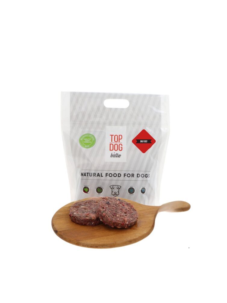 TOP DOG BISTRO complete frozen dog food " ONLY BEEF" 1,600 kg