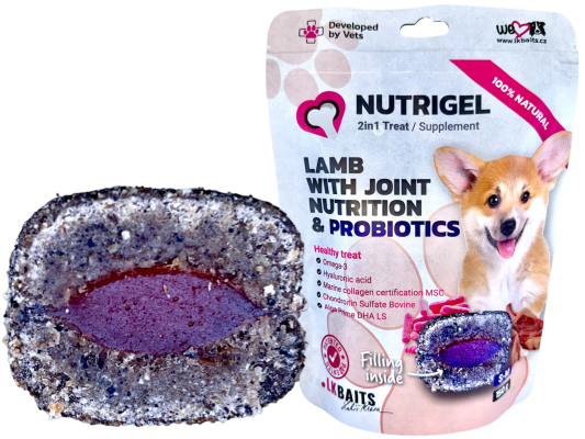 LK BAITS NUTRIGEL  bumbiņas ar jēra gaļu un probiotikām  suņiem 150 g