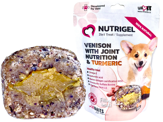 LK BAITS NUTRIGEL  bumbiņas ar brieža gaļu un kurkumu suņiem 150 g