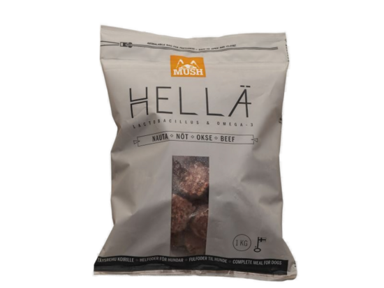Mush HELLA complete fresh food with beef. 1 kg