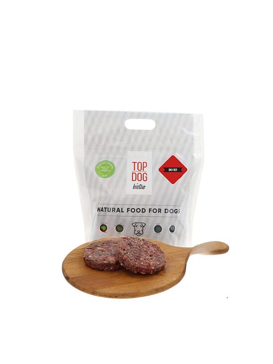 TOP DOG BISTRO complete frozen dog food " ONLY BEEF" 1,600 kg