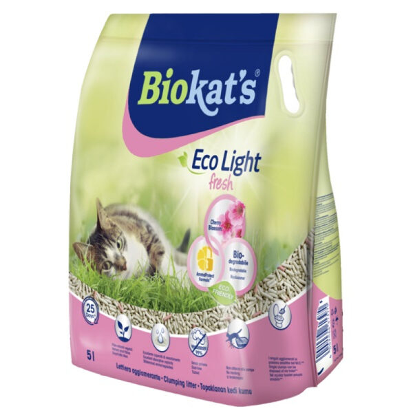  Eco-Friendly Cat Litter – Gimborn Biokat's Eco Light Fresh Cherry Blossom (5L)