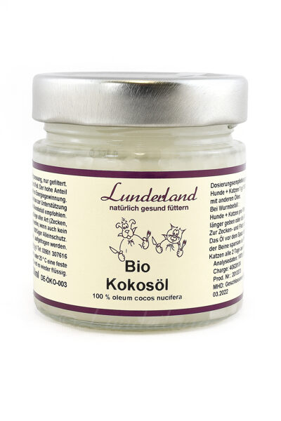 Lunderland bio kokosriekstu eļļa suņiem un kaķiem 250 ml