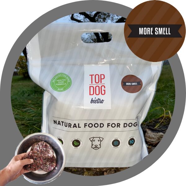 TOP DOG BISTRO complete frozen dog food "BEEF & SMELL" 1,600 kg