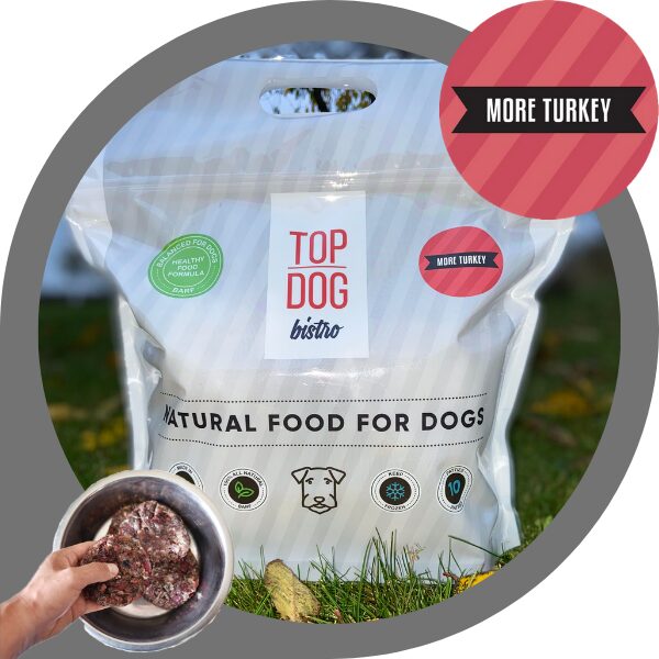 TOP DOG BISTRO complete frozen dog food "MORE TURKEY " 1,600 kg