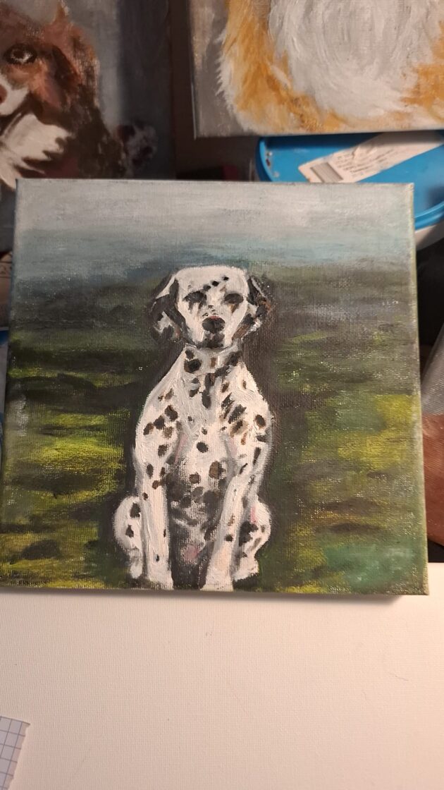 Portrait of a Dalmatian painted by Aldija